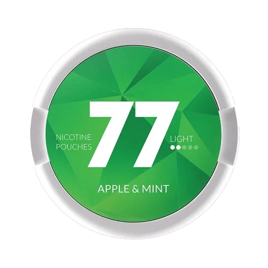 77 Apple & Mint Light Nicotine Pouches | 8 mg/g | Whitepouchhub